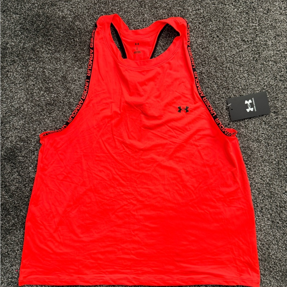 Under Armour Neon Orange Racerback Knockout Tank